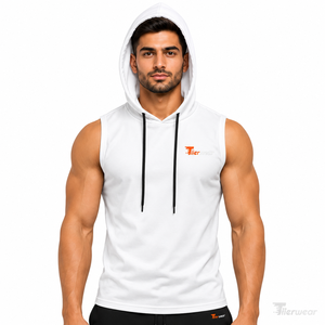 เสื้อกล้ามออกกำลังกายผู้ชายแบบใหม่ปี 2026 ผ้าสแปนเด็กซ์/โพลีเอสเตอร์ พิมพ์โลโก้ได้ตามสั่ง เสื้อฮู้ดดี้ฤดูร้อนแบบเรียบ แห้งเร็ว ระบายอากาศดี ขายส่ง - Product Image 1
