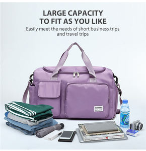 Sac de sport et de voyage unisexe personnalisé en polyester avec fermeture éclair, anti-odeur, imperméable, extensible, léger et portable - Product Image 6