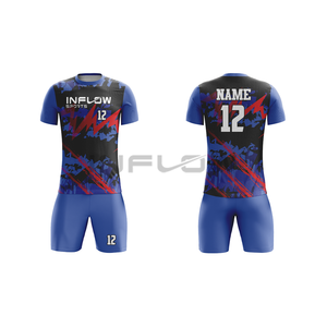 Maillots de football personnalisés pour hommes, ensemble complet d'uniformes d'équipe de football comprenant short, chaussettes et maillot de football - Product Image 2