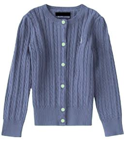 Gilet rayé en coton pour filles, col en V, bas, coloré, vêtements d'extérieur, vêtements personnalisés pour enfants - Product Image 5