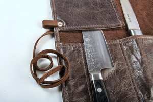 100% Genuine <b>Leather</b> Made <b>Knife</b> Storage Tools Bag Bulk Quantity Low MOQ Professional <b>Leather</b> Tools Bag <b>Roll</b> for Sale LKR-0234 - Product Image 2