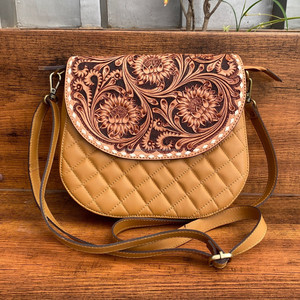 กระเป๋าสะพายคาดลำตัวหนังวัวแท้สำหรับผู้หญิงกระเป๋าสะพายไหล่ดีไซน์หนังวัวแท้หรูหราเป็นเครื่องมือหนัง2024 - Product Image 2