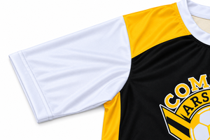 Camiseta de Fútbol Personalizada al por Mayor para Jóvenes, Camiseta Deportiva Sublimada de Manga Corta, Camiseta de Poliéster que Absorbe la Humedad - Product Image 3