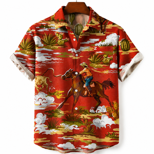 Camisa Hawaiana de Verano para Hombre con Logotipo Personalizado OEM, Blusa Masculina de Alta Calidad, Estilo Europeo, Estampada, para Vacaciones de Verano, Transpirable - Product Image 1