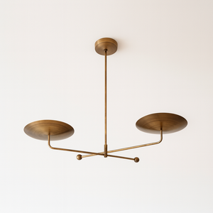 Lustre Sputnik Courbé Antique du XIXe Siècle en Alliage d'Aluminium Écologique, Applique Murale Art Déco - Product Image 1