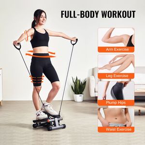 Mini Stepper Idraulico per Fitness, Attrezzo Cardio per Allenamento Completo del Corpo con Bande di Resistenza, Macchina Ellittica per Uso Domestico - Product Image 3