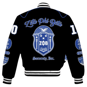 Chaqueta Universitaria Zeta Phi Beta para el Día de los Fundadores, con Parches de Chenilla Bordados, Impermeable, para la Vida Griega de la Hermandad - Product Image 5