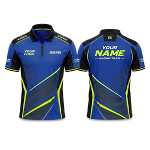 Camiseta Polo de Carreras Personalizada con Logotipo, Tejido Transpirable de Alto Rendimiento, Manga Corta, Producción OEM/ODM de Fábrica - Product Image 4