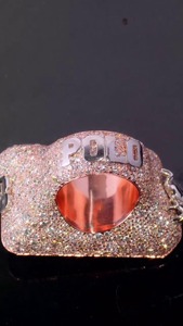 Anillo de Alta Calidad, Impresionante y Personalizado, Estilo Hip Hop, para Aniversario de Bodas, Completamente Cubierto de Circonitas, Plateado en Plata de Ley 925, VVS D - Product Image 3