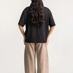 T-shirt d'été surdimensionné pour femme, logo personnalisé, coupe ample, manches courtes, décontracté, plage, vacances, mode - Product Image 6