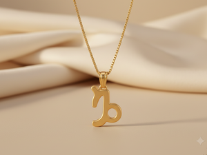 Collier pour enfants du signe Capricorne, plaqué or rose, chaîne en laiton, pendentif astrologique - Product Image 2