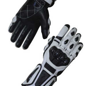 Gants de moto personnalisés avec logo, en cuir véritable, gants de moto à doigts entiers - Product Image 2