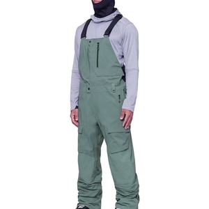 Pantalon de ski imperméable pour homme, respirant, isolé, salopette de snowboard coupe-vent, pantalon cargo pour sports d'hiver en plein air, vert - Product Image 1
