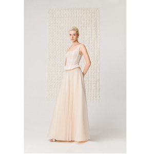 Ready To Ship Long Skirt Elegant Clothing ARCHLINE MIDI SKIRT Sparkly Mesh Fabric ODM Private Label Long <b>Maxi</b> Skirts Women - Product Image 4