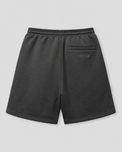 Shorts décontractés RITS pour hommes, noirs, 100 % coton, avec cordon de serrage, imprimé lettres, taille mi-haute, en tissu tricoté respirant, prix abordable - Product Image 2