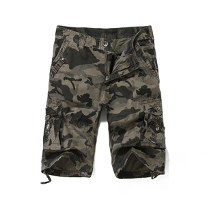 Camo Cargo Shorts Sports Workout Gym Fitness Respirant Hommes denim Coton 4 Poches Cargo Shorts Imprimé Cargo shorts pour hommes - Product Image 2