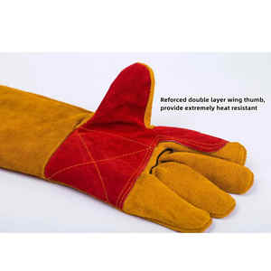 Guantes de Trabajo de Soldadura de Manga Larga, Resistentes al Calor y al Desgaste, Protectores de Manos para Barbacoa, Guantes de Seguridad - Product Image 5