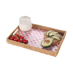 ถาดตกแต่งเปลือกหอยมุกสำหรับโต๊ะกาแฟและตกแต่งห้องนั่งเล่น - Product Image 4