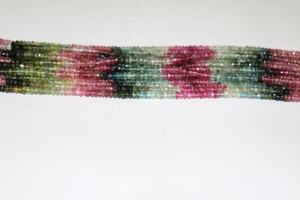 Nueva llegada Multi turmalina facetada Rondelle Beads Natural turmalina cuentas turmalina hebras - Product Image 5