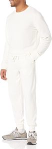 Men's <b>White</b> Crew Neck Long Sleeve Pullover <b>Sweatshirt</b> Regular Fit Knitted 100% Cotton Casual Autumn Wear <b>Sweatshirt</b> - Product Image 5