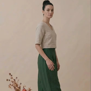 Top Quality 2026 OEM Plus Size Cotton Printed Home Night Two Piece Set <b>Three</b> Quarter Sleeve Women Casual dress items Top Trouser - Product Image 1