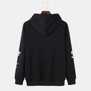 Sweat à capuche oversize pour homme en coton épais French Terry, imprimé sérigraphié, effet délavé, avec tissu respirant, idéal pour l'automne - Product Image 2