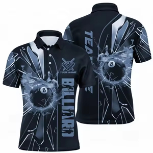 Camisetas de poliéster 100% para hombre, personalizadas, de alta calidad, con diseño de snooker, lo último en camisetas de billar. - Product Image 6