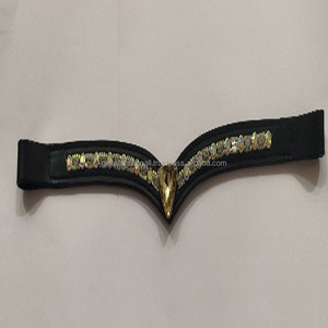 Banda ecuestre en forma de V, banda de frente, canal vacío, personalizada, a la moda, con cadena de cristal de alta calidad - Product Image 2