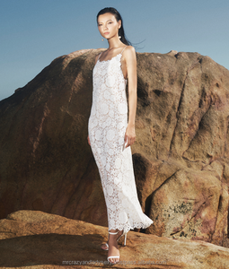 Vestido de Encaje Floral de Alta Calidad de Vietnam, Color Blanco Marfil, para Verano, Playa, Vacaciones, Elegante, Sexy, Premium, OEM, ODM, MOQ Bajo - Product Image 2