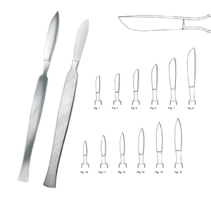 Couteau de dissection dentaire Zoha Surgico ZS-0272 Sharp 15cm 35mm, manuel, en acier inoxydable, instrument chirurgical certifié CE Classe I - Product Image 1