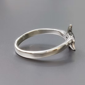 Wholesale Minimalist 925 Sterling <b>Silver</b> <b>Plain</b> <b>Ring</b> Smooth Polish Starfish Pattern Sleek Band Women Jewelry - Product Image 3