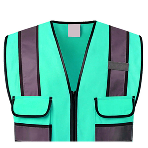 New Reflective Safety <b>Vest</b> With Pockets And Adjustable Straps For Construction Sites Custom Logo Safety <b>Vest</b> for Unisex - Product Image 2