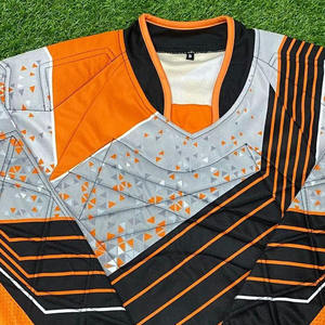 Camiseta de Paintball Unisex con Cuello en V, Manga Corta, Sólida, Absorbente de Humedad, 100% Poliéster, Corte Regular, Diseño Sublimado Personalizable - Product Image 1