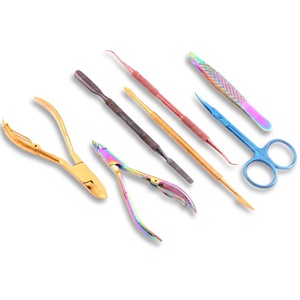 Herramientas de belleza personalizadas profesionales de acero inoxidable japonesas ecológicas, cortaúñas, tijeras de pedicura, juego de manicura de salón - Product Image 2