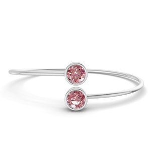 Brazalete Cleo Flexi de Oro Rosa de 14 Quilates con Diamante de Laboratorio Rosa Intenso (1 Ct.) Tw. Pulseras y Brazaletes de Diamantes con Engaste de Bisel para Boda - Product Image 4