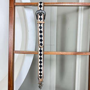 Bandoulière en cuir usiné à la main multifonction réglable personnalisée Sangles de sac en cuir véritable à carreaux pour unisexe - Product Image 4