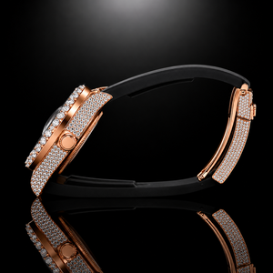 New Custom Luxury Classic Simple Rubber Band VVS Clarity Moissanite <b>Watch</b> for Women's Stick Dial Date Limited Edition - Product Image 2