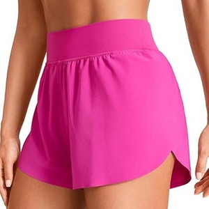Shorts pour femmes fins, respirants, de haute qualité, taille mi-haute, motif uni, 100% coton, séchage rapide, coupe-vent, personnalisables OEM ODM - Product Image 2