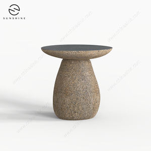 Table basse Sunshine Stone, style minimaliste moderne, fabriquée à la main, meubles de salon - Product Image 3