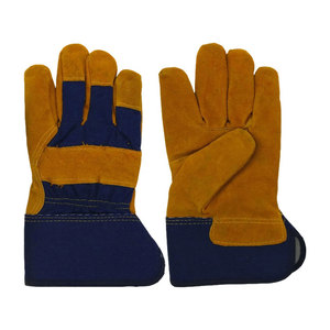Guantes de Trabajo de Cuero Vacuno Reforzado, con Puño de Seguridad Reforzado, Construcción Duradera, Guantes de Protección Laboral - Product Image 5