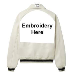 Chaqueta de Cuero Genuino para Hombre, Diseño Personalizado al por Mayor, Chaqueta de Invierno Cálida, Impermeable, de Lona Marrón - Product Image 2