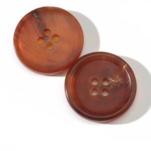 Natural Buffalo Horn Button Round Four Hole <b>Handmade</b> Eco-Friendly Craft Button for Clothing Wedding Decoration - Product Image 3