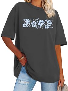 Camisetas de moda para mujer, 100% algodón, estampadas con gráficos DTF, cuello redondo, camisetas de verano, holgadas, de manga corta. - Product Image 2