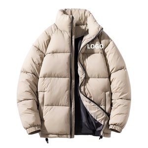 Veste matelassée unisexe personnalisée pour l'hiver, en toile, avec capuche, rembourrage en coton, doublure, col mandarin, fermeture éclair, séchage rapide, style streetwear - Product Image 1