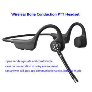 Casque d'intercom à conduction osseuse avec microphone rotatif à 320 degrés pour l'application Zello - Product Image 4