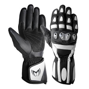 Gants de moto en cuir pour hommes, compatibles écran tactile, respirants, pour toutes les saisons, gants de protection pour la conduite, imprimés - Product Image 1
