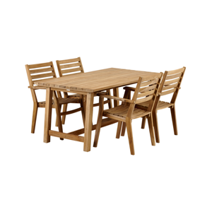Table à manger rectangulaire en bois massif, style scandinave, moderne, légère, luxueuse, écologique, durable, pieds stables, meubles pour la maison, assemblée - Product Image 2