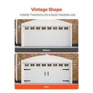 Kit Hardware Magnetico per Porta Garage, Decorazioni Nere Stile Carriage House, Nessuna Installazione Necessaria, Include Cerniere e Maniglie - Product Image 3