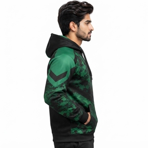 Sweat à capuche personnalisé imprimé pour homme, idéal pour le sport, en tissu polaire, chaud et confortable, pour l'entraînement sportif. - Product Image 3