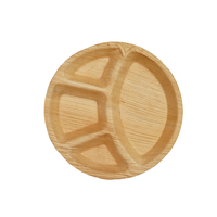 Ensemble de 4 assiettes rondes jetables écologiques en feuille d'arec, vaisselle biodégradable en feuille de palmier, bols, vente en gros